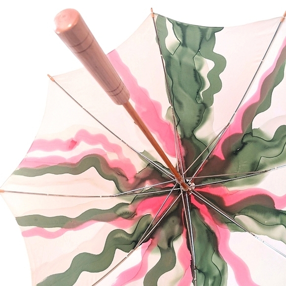 Handpainted signed SILK Original signed one of a kind Parasol/Umbrella - Picture 15 of 16